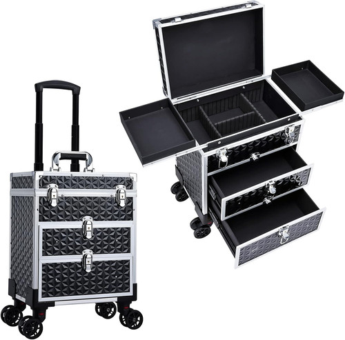 Beauty trolley wheels - on,